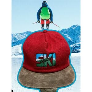 The Shirt Company Vintage Mountain Ski Hat - Red Brown Whistler